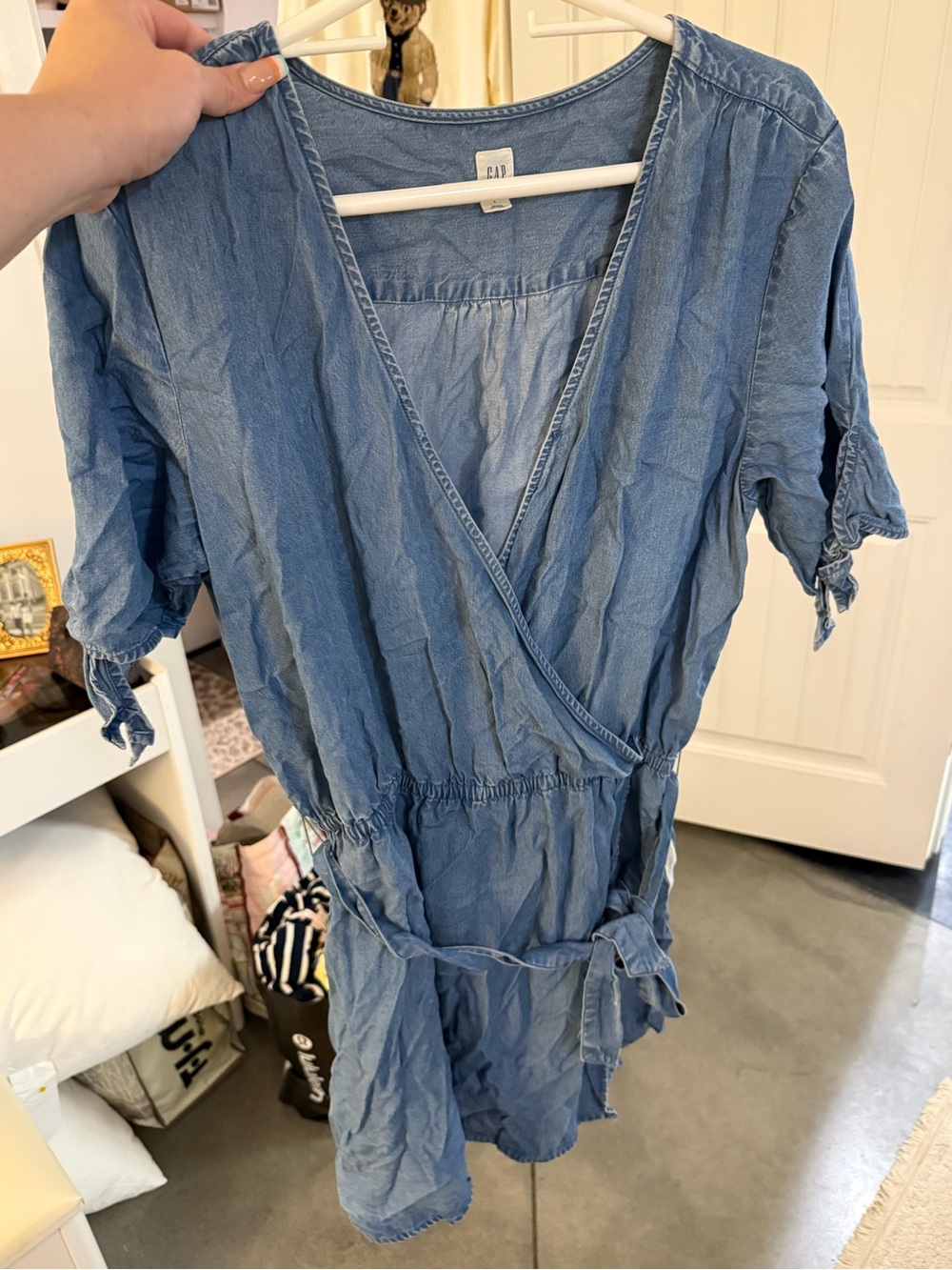 Gap denim wrap dress